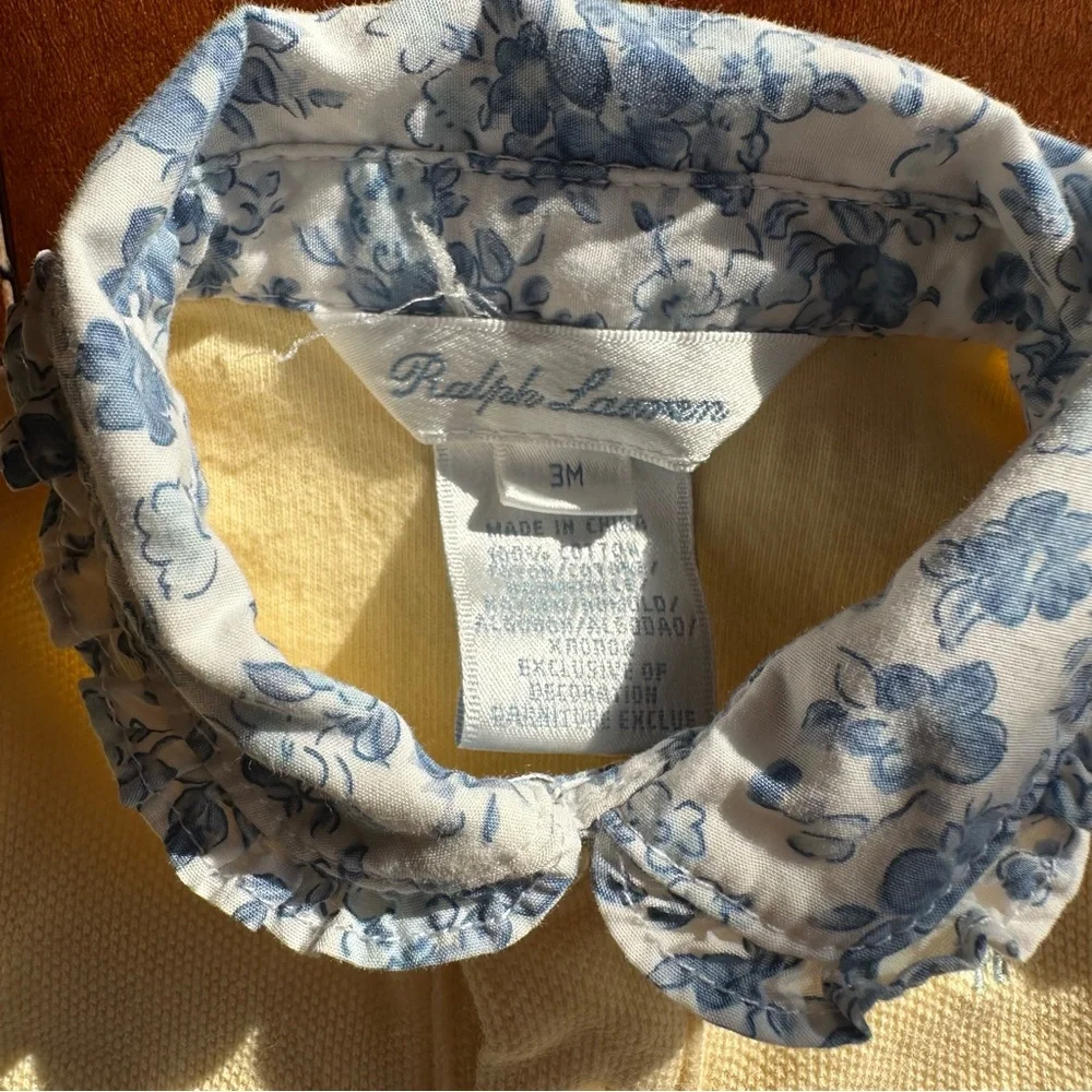 Ralph Lauren Spring Lot - Red Stripes, Yellow Ruffles + floral collars. Size 3m - Picture 11 of 12